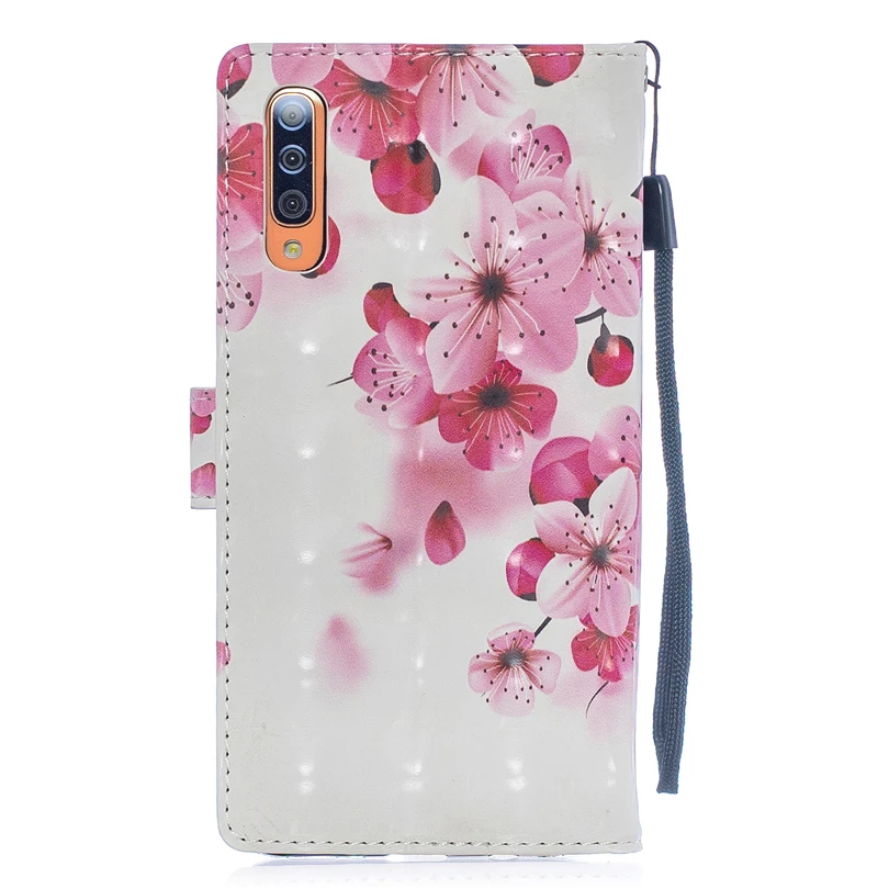 Phone Case For Samsung A20 A30 A40 A50 A70 M10 M20 M30 Flip 3D Patterned Leather Card Wallet Cover |