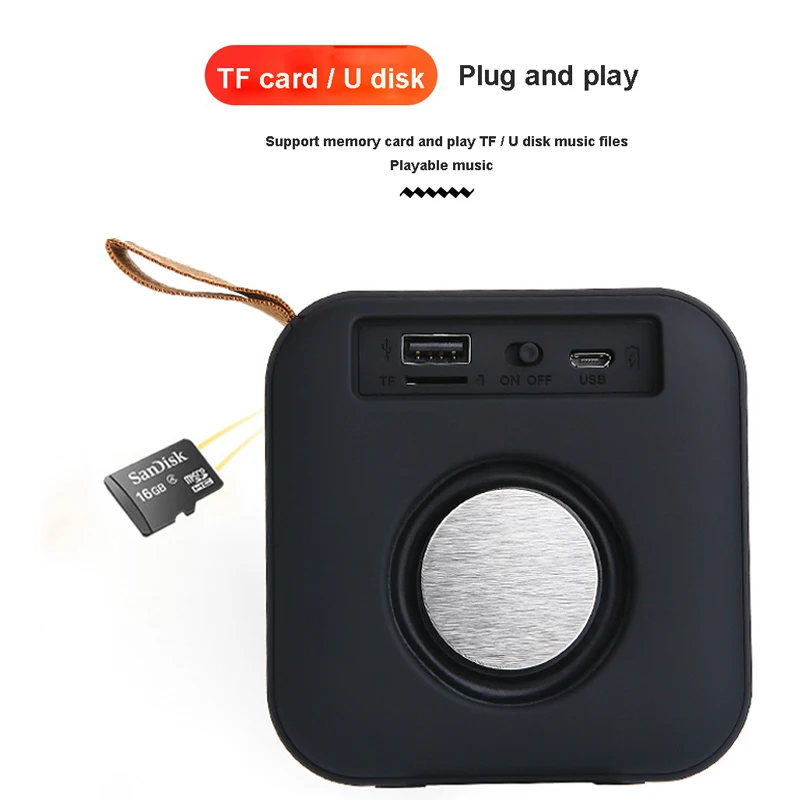 T5 Мини Bluetooth динамик стерео портативный s беспроводной сабвуфер 4 2 с SD FM USB