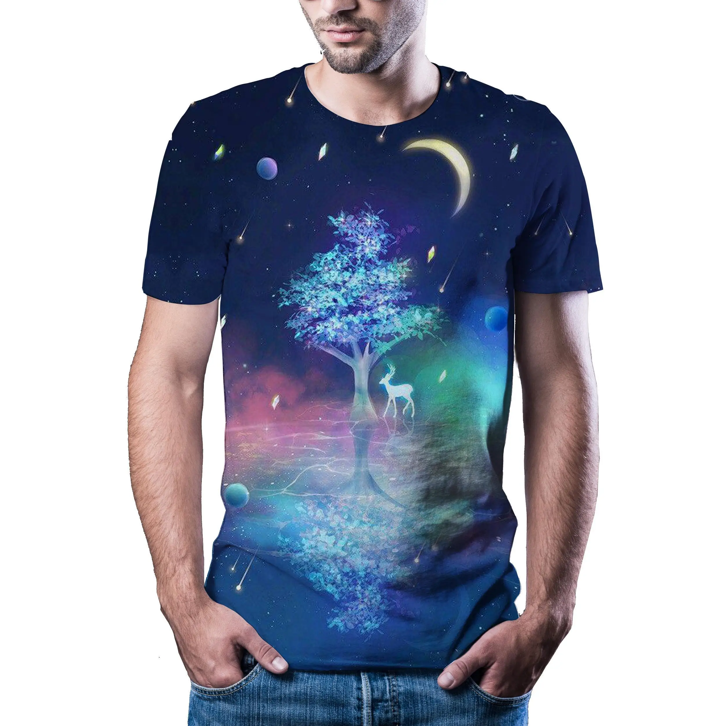 2020 new mens hot brand mens casual hip hop 3d printing t shirt 3d natural fun t shirt mens clothes t shirt summer asian size free global shipping
