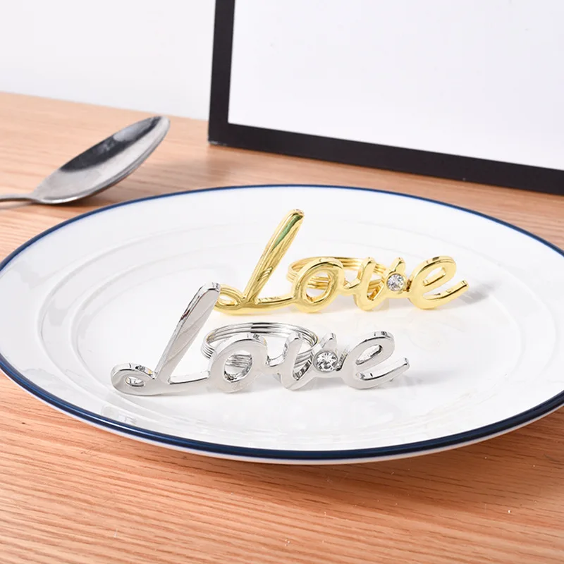 Пряжка кольцо для салфетки с простыми буквами на английском языке 30 шт. | Дом и сад