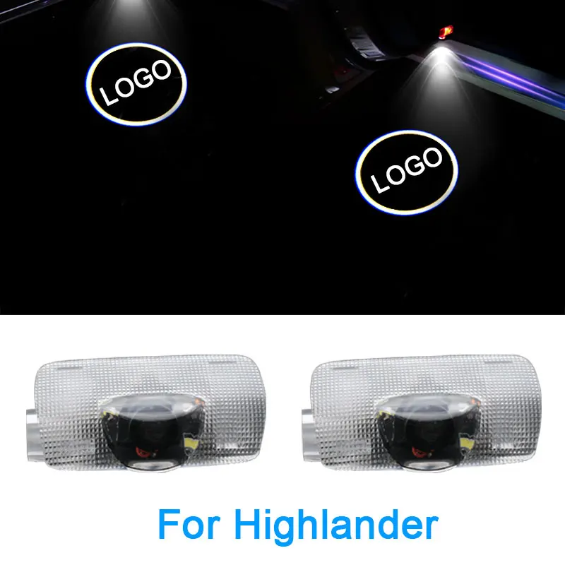 2 шт. led дверь логотип светильник для Toyota HighLander 2011 2019 лазерный проектор Ghost Shadow