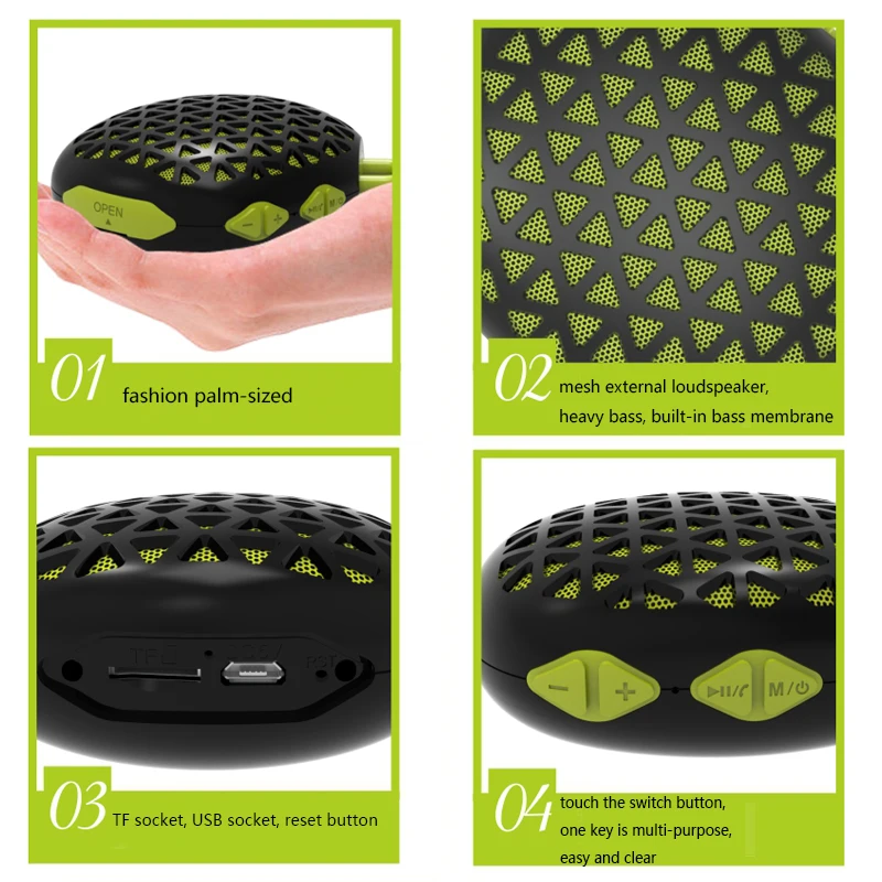 Музыкальная шкатулка PANDA стерео диджейская колонка с Bluetooth зажимом сабвуфер