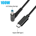 1,8 м 100 Вт USB C к 4,5x3,0 мм Dc штекер конвертер USB Type C адаптер питания кабель для ноутбука Hp Elitebook Folio specpavilion