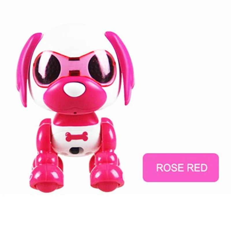 red Электронные игрушки для домашних животных детская умная собака Индуктивный сенсорный щенок Интеллектуальный робот взаимодействие Забавный Playmate звук Гибкая запись - Цвет: red