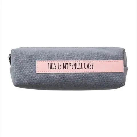 

MIRUI Simple Solid color cute canvas pencil bag creative student pencil box Storage stationery bags Gifts school Office supplies