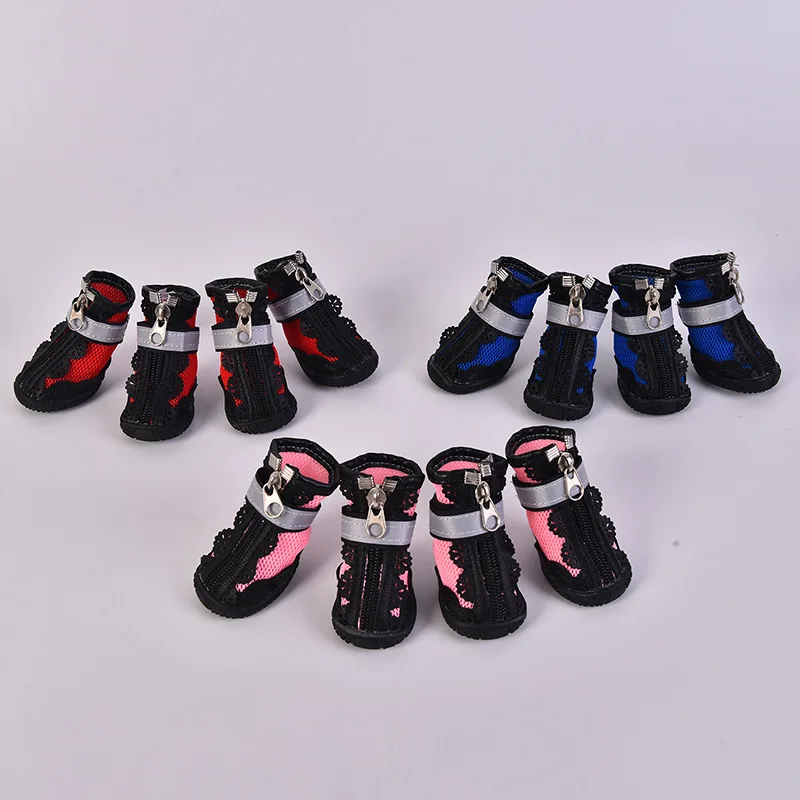 

Chengdu Pet Shoes Lace Mesh Shoes Rubber Sole Waterproof Anti-slip