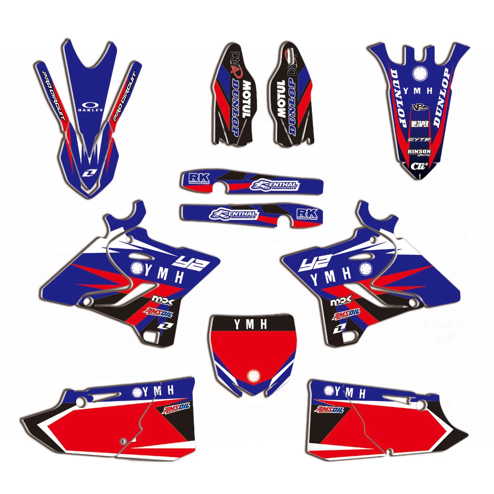 

YZ250 Sticker Motocross Team Graphics & Background Fairing Sticker Kit for Yamaha YZ125 YZ250 YZ 125 250 2015-2019 2018 2017