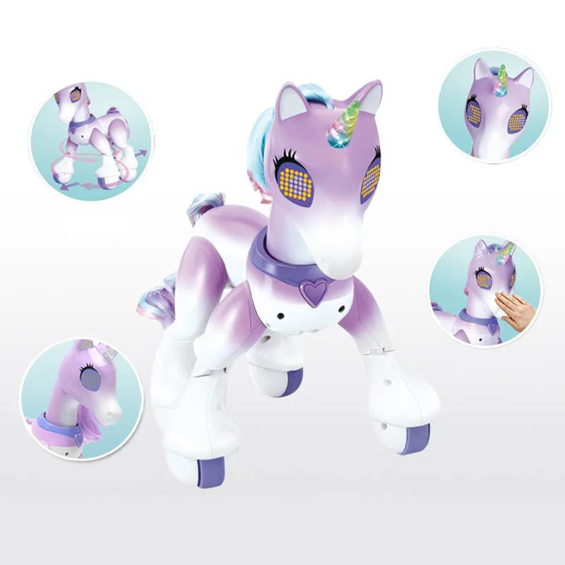 

Remote Control Horse Unicorns Robot Cartoon Cute Animal Intelligent Induction Electric Model Pet Educational Toys for children