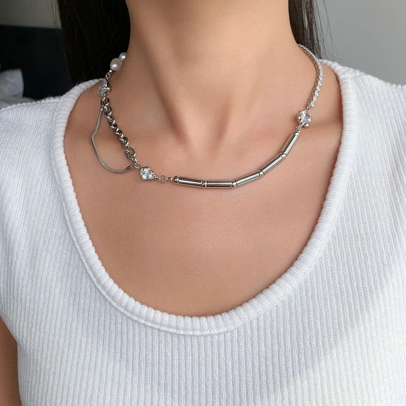 

Timeless Wonder Fancy Zirconia Natural Pearl Geo Hoop Earrings Women Jewelry Set Goth Designer Top Trendy Ins Kpop Emo Rare 2332