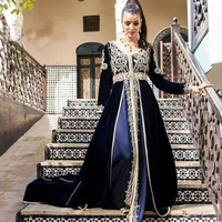 long sleeves muslim evening dresses turkey dubai kaftan evening gowns 2020 prom dresses formal wear