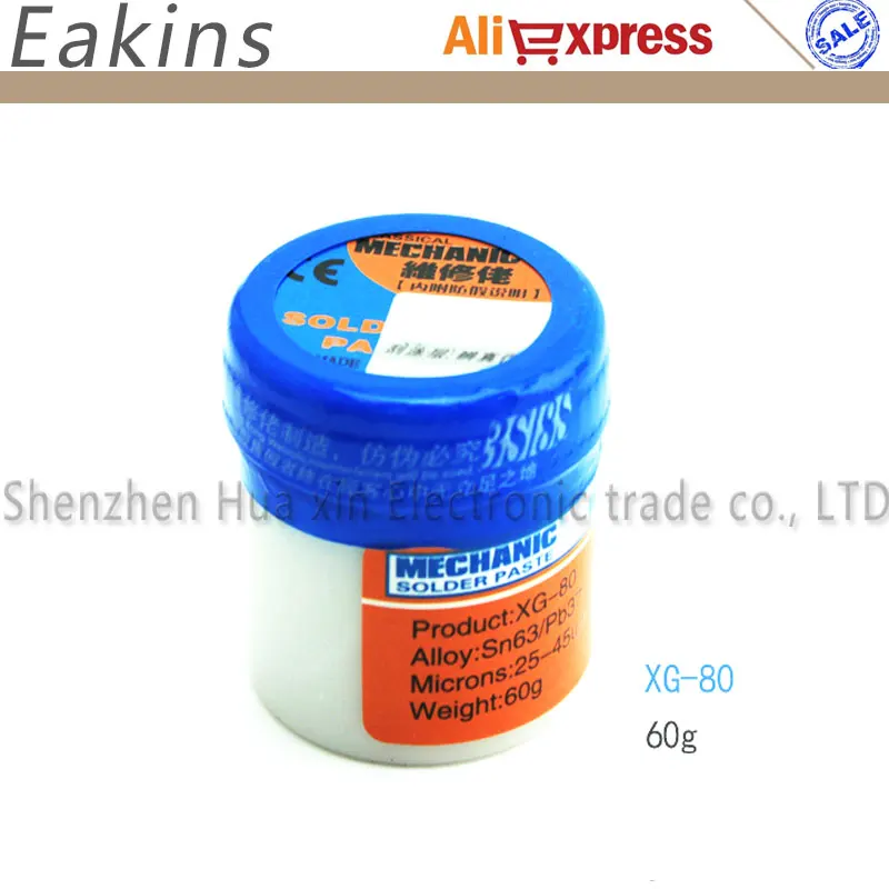 Механическая паяльная паста Сварочная флюс XG 80 SMD SMT Sn63/Pb37|mechanic soldering solder|paste fluxmechanic