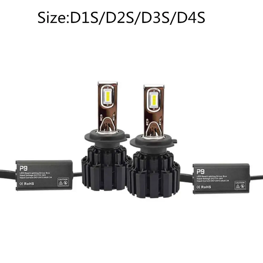P9 Levou фарол Do Carro D2H D1S D3S D4S D2R D2S D4R D5S лампада светодиодный 6000 K 100 W Luz 13400LM Farois de