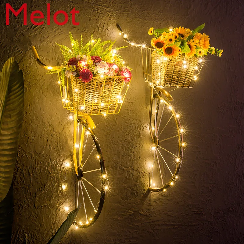 

Creative Retro Creative Bike Head Bike Wall Hanging Milk Tea Shop Clear Bar Wall Decorations Murals Home Decoration Crafts Gifts