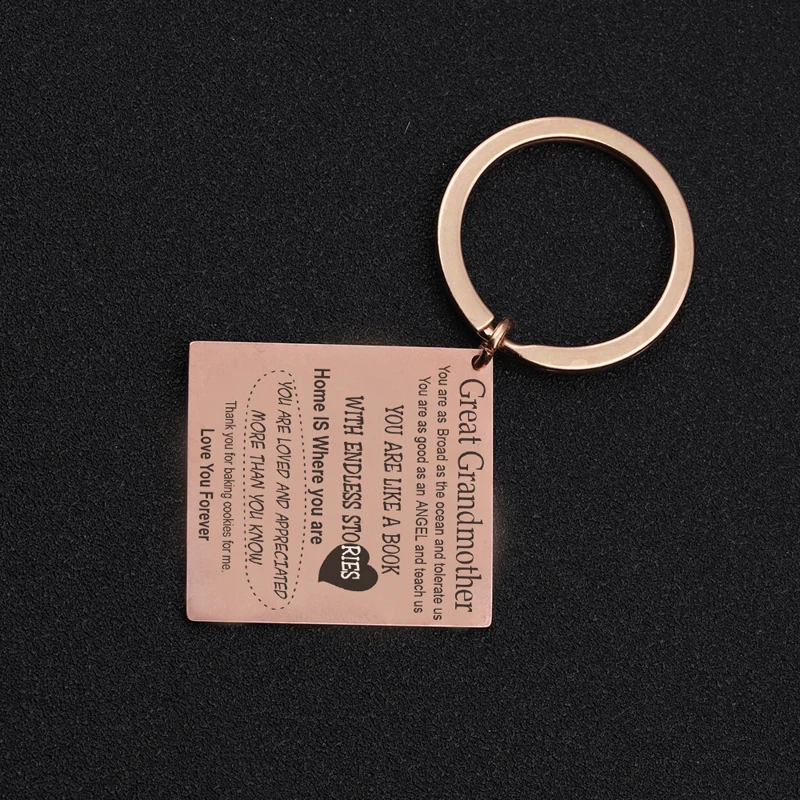 Брелок из нержавеющей стали для отличной бабушки подарок с гравировкой Вы будто