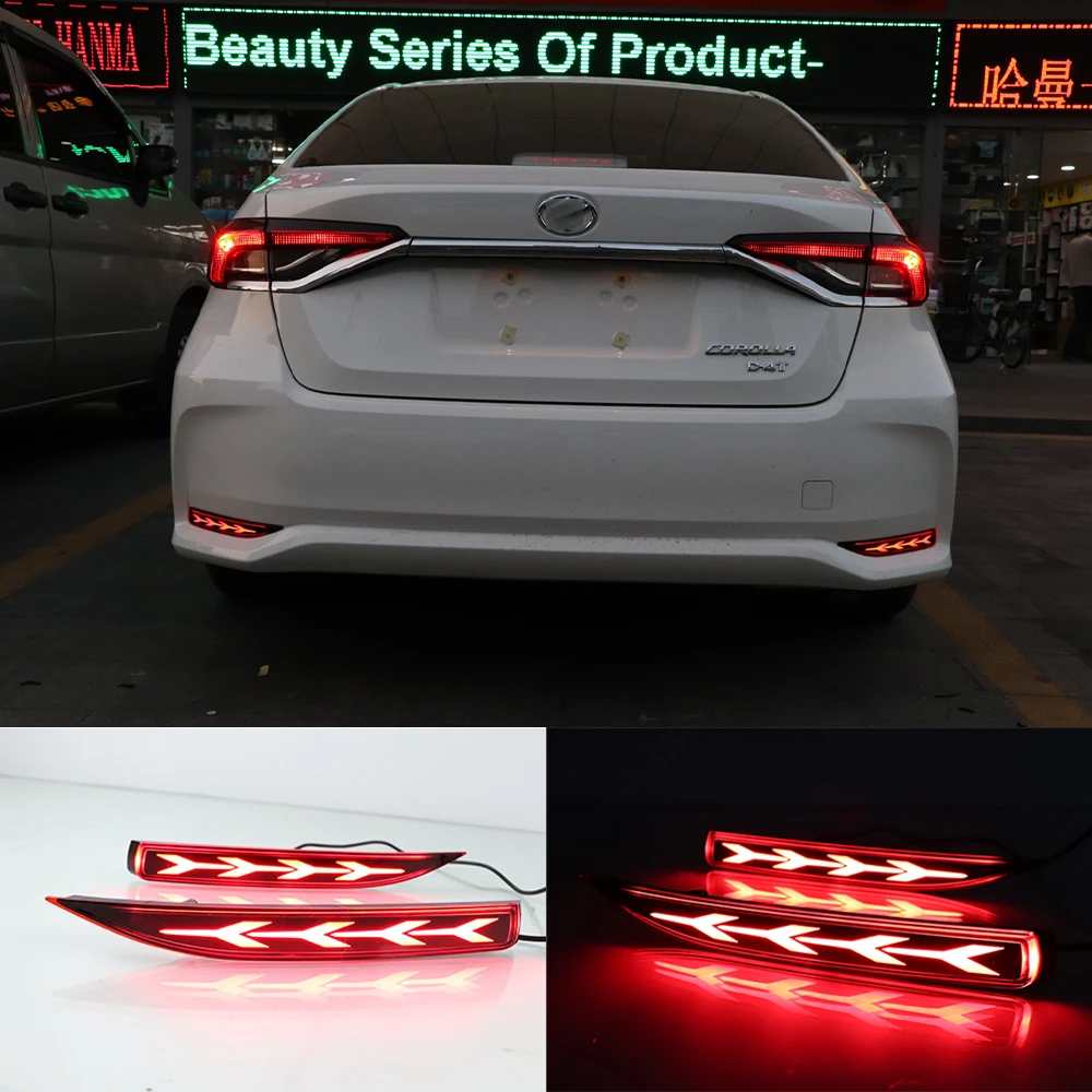 Новый Светодиодный отражатель для заднего бампера противотуманные стоп сигналы