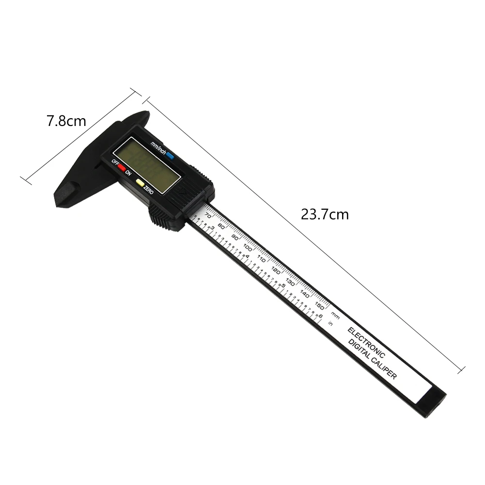 

Digital Vernier Caliper 0-150mm 6-Inch LCD Electronic Carbon Fiber Altimeter Micrometer Measuring Auto Off Featured Measuring