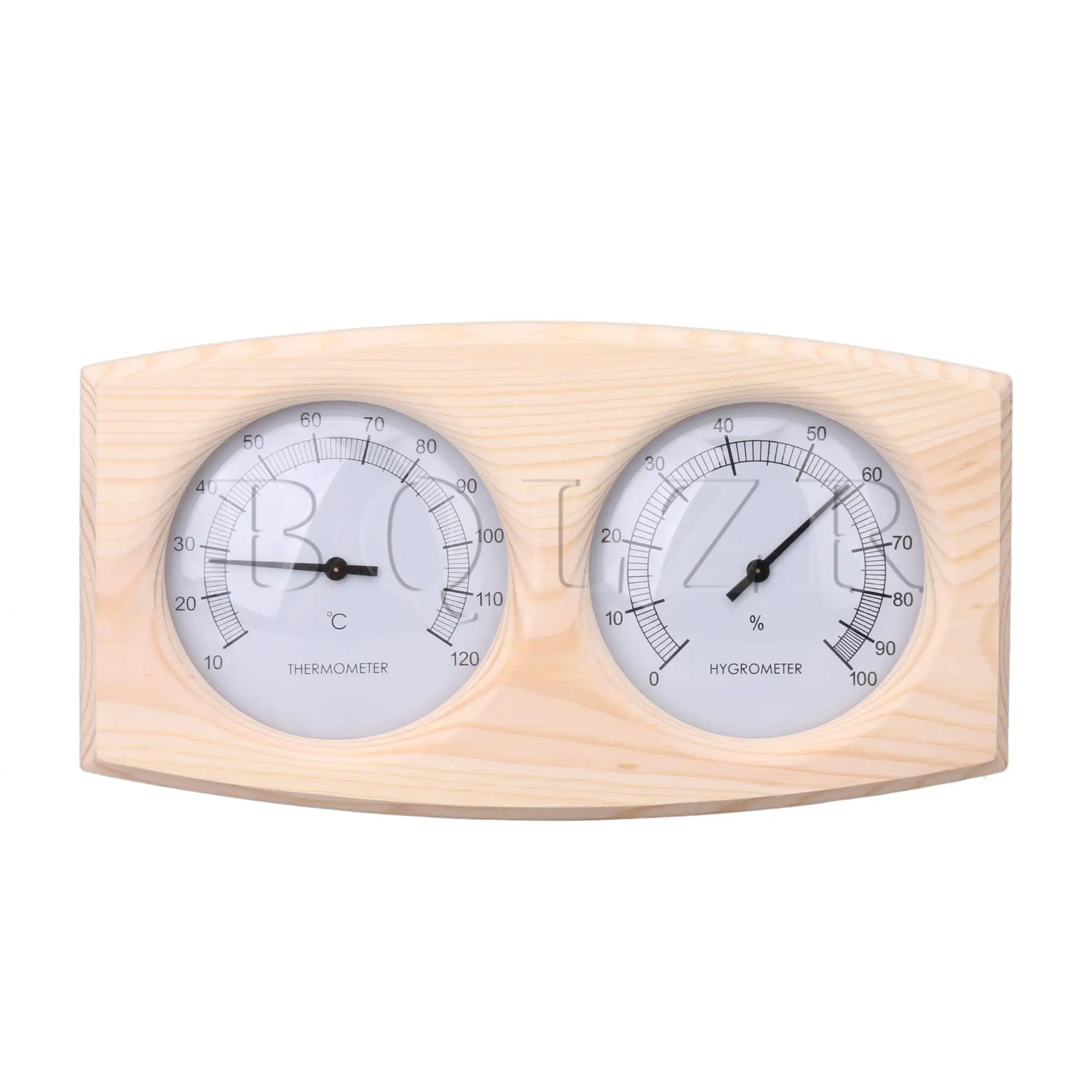 

BQLZR Wooden Sauna Thermometer and Hygrometer for Family Hotel Sauna Room