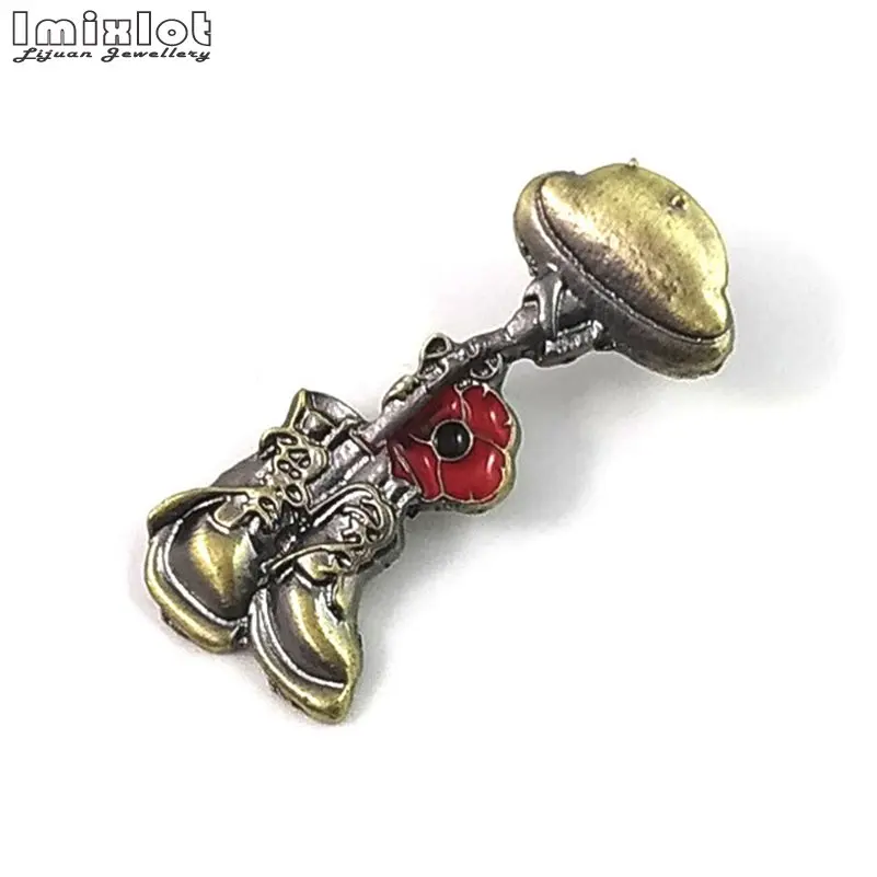 Retro Veteran Helmet Brooch EX-Soldier Boot Collar Pin Men's Jackets Backpack Badge High Quality Enamel Metal Jewelry | Украшения и