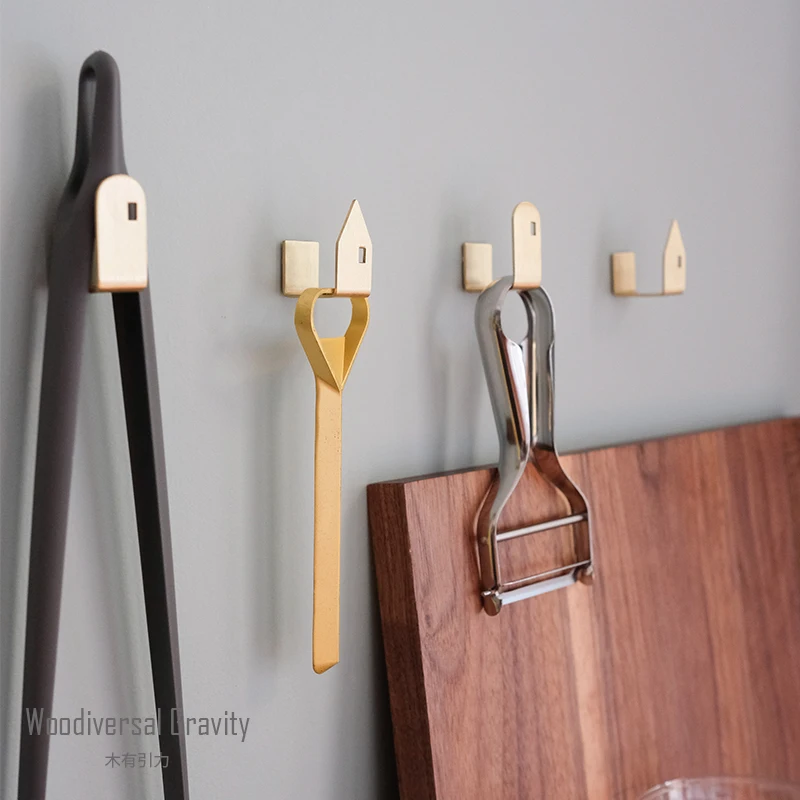 Небольшой дом латунный Крюк Бесплатная удар Ins ветер скандинавские креативные