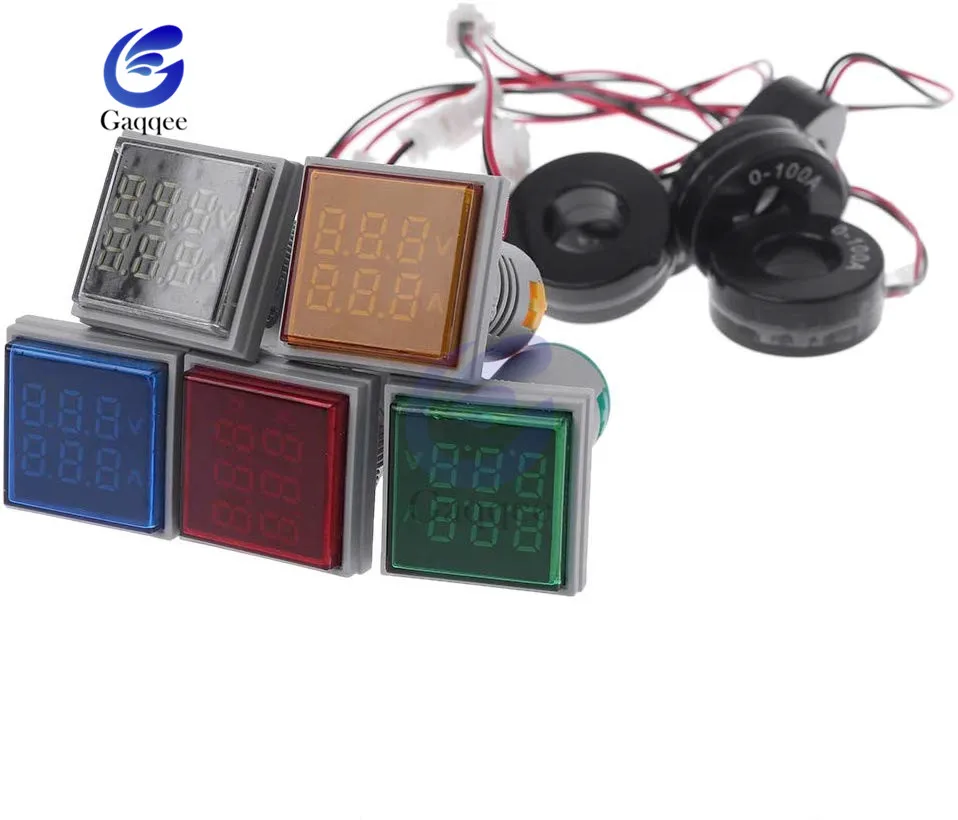 Цифровой вольтметр амперметр 3 в 1 Гц герц измеритель частоты 60-500 В переменного