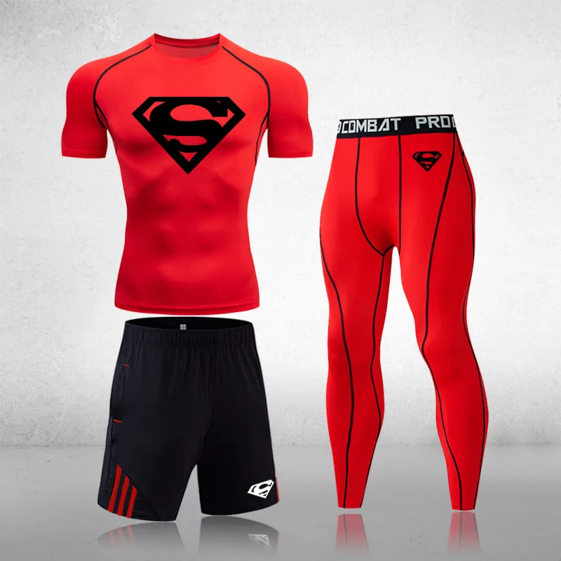 

Gym Men's Running Fitness Sportswear Athletic Physical Training Clothes Sports Suits Workout Jogging Rashguard Men's T-Shirts