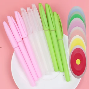 40pcs/Batch Korean Washable Pens Erasable Back to School Writing Roller Ballpoint Girl Stationery Store Rollerball Goods Ballpen
