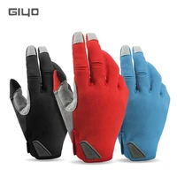 giyo wind breaking cycling full finger gloves touch screen anti slip bicycle lycra fabric mittens bicicleta road bike long glove