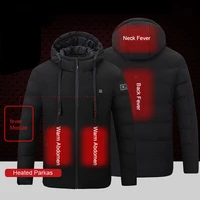 usb electric heating winter jacket mens heated parkas outdoor sports skiing hiking camping motorcycle quilted coat plus size6xl