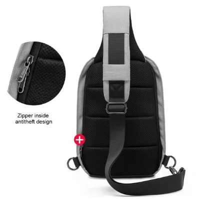 Сумка-мессенджер KAKA Мужская нагрудная сумочка-слинг с USB-зарядкой