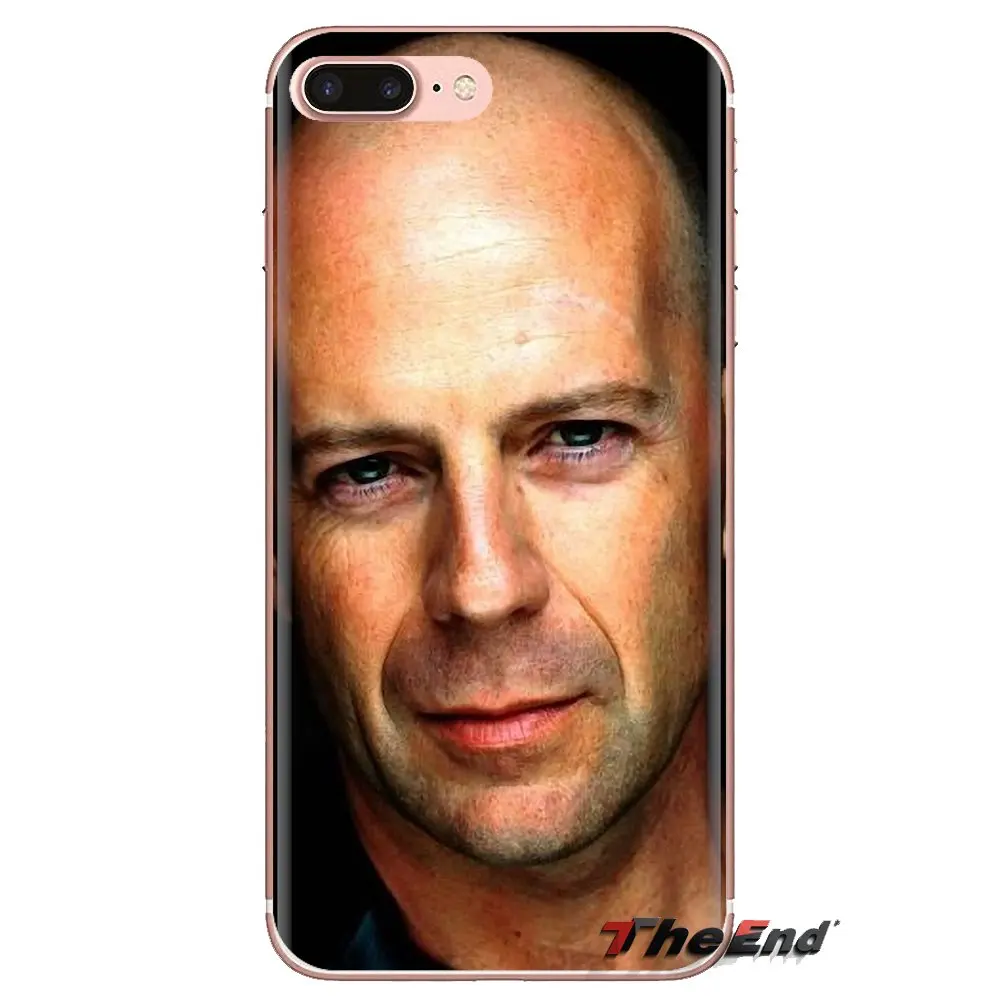 Силиконовый чехол для телефона с изображением Брюса Уиллиса жесткий постер