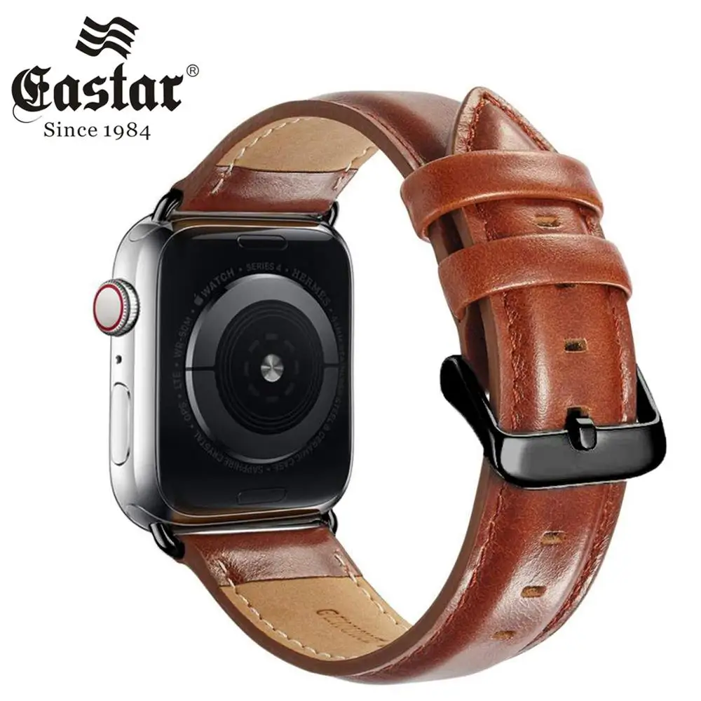 Ремешок из натуральной кожи для apple watch band 42 мм 44 4/5 38 40 сменный Браслет correa iwatch