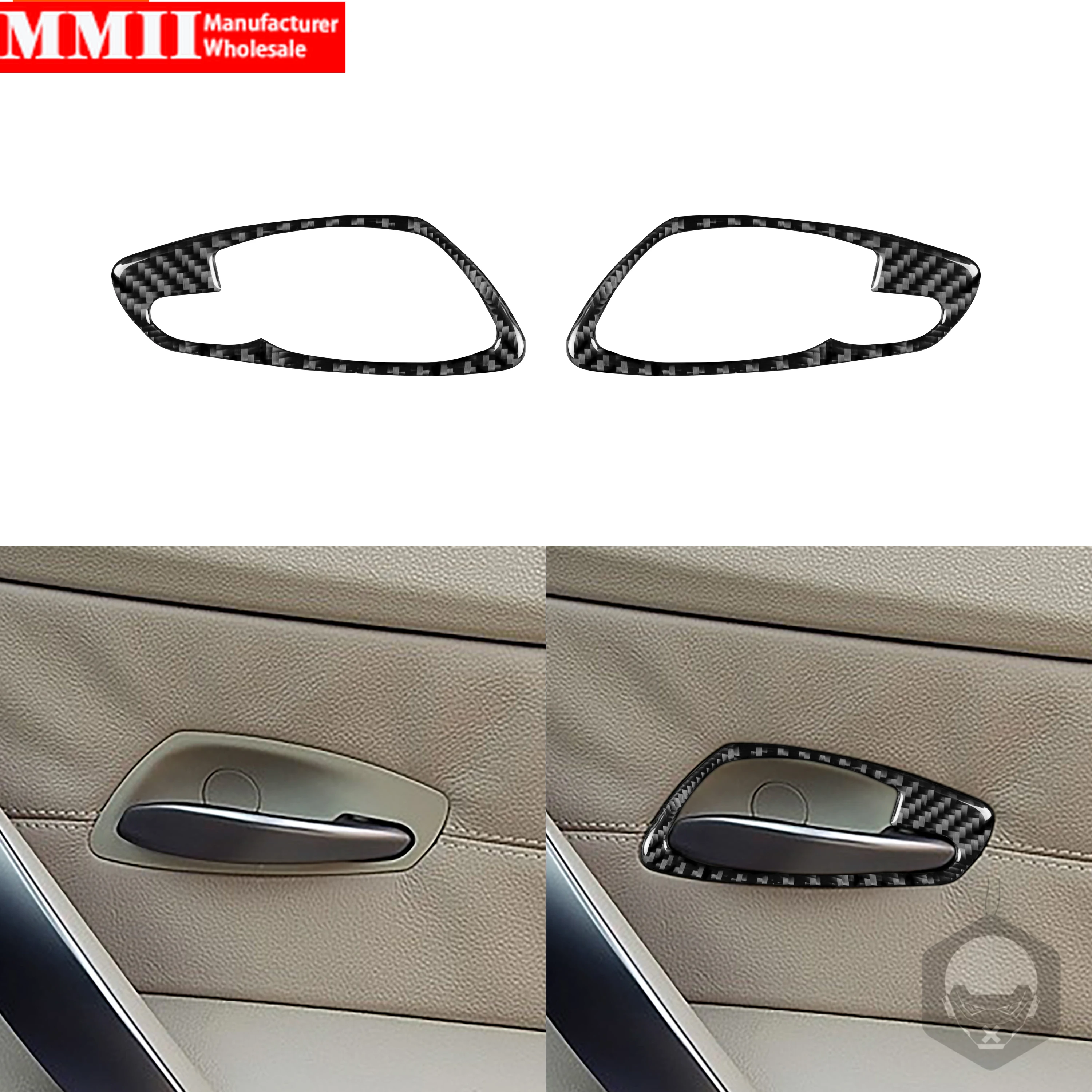 

Carbon Fiber Stickers For BMW Z4 E85 2003-2008 Inner Door Handle Frame Cover Trim Styling Interior Decoration Car Accessories