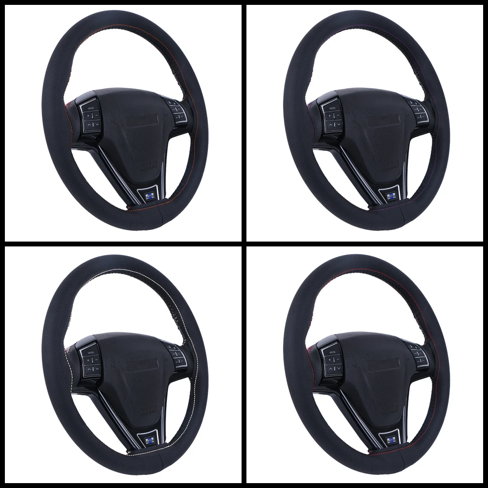 Универсальный кожаный чехол для руля диаметром 38 см оплетка с иголкой и нитью