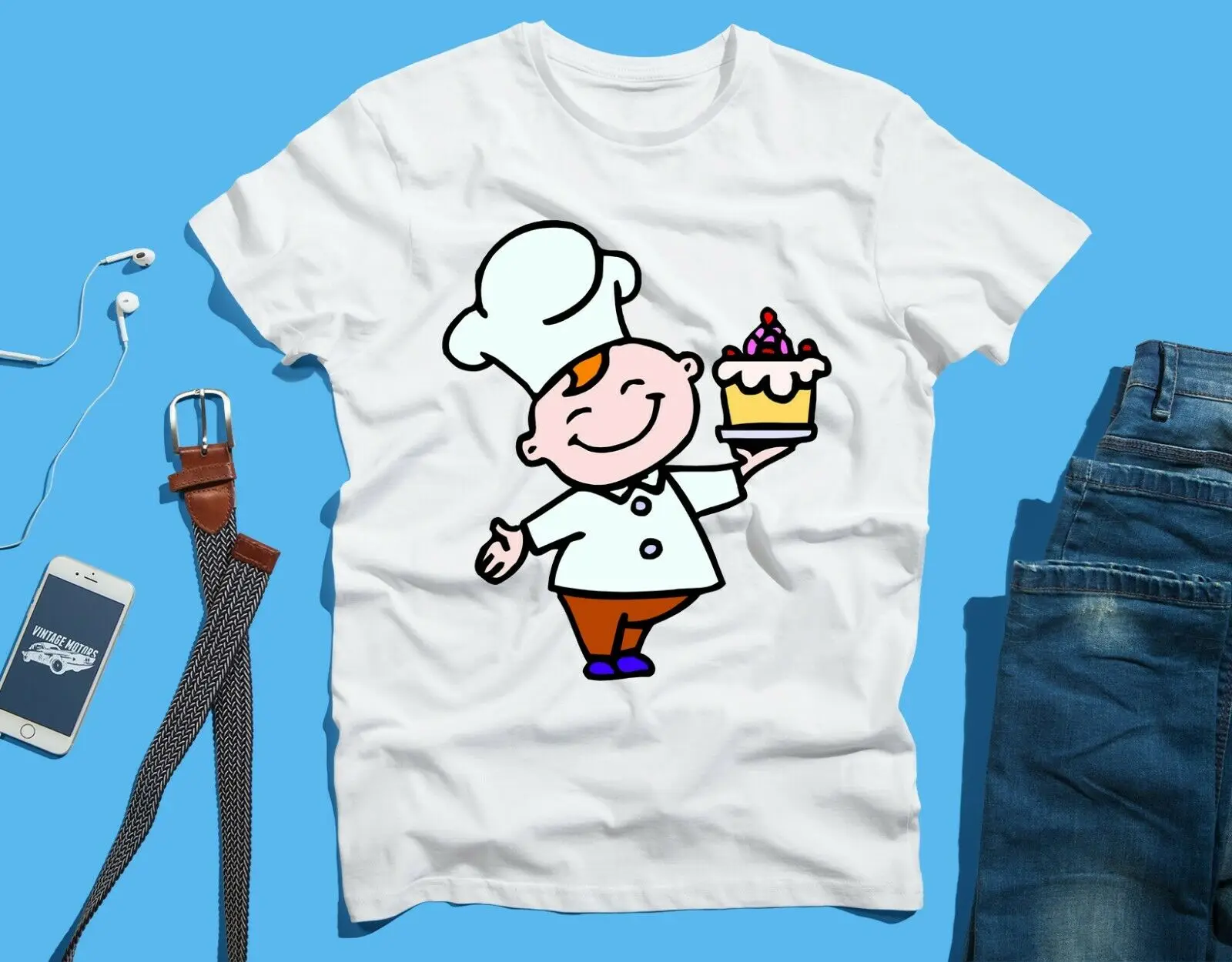 Забавная новинка футболка с изображением выпечки шеф-повара хлебобулочных