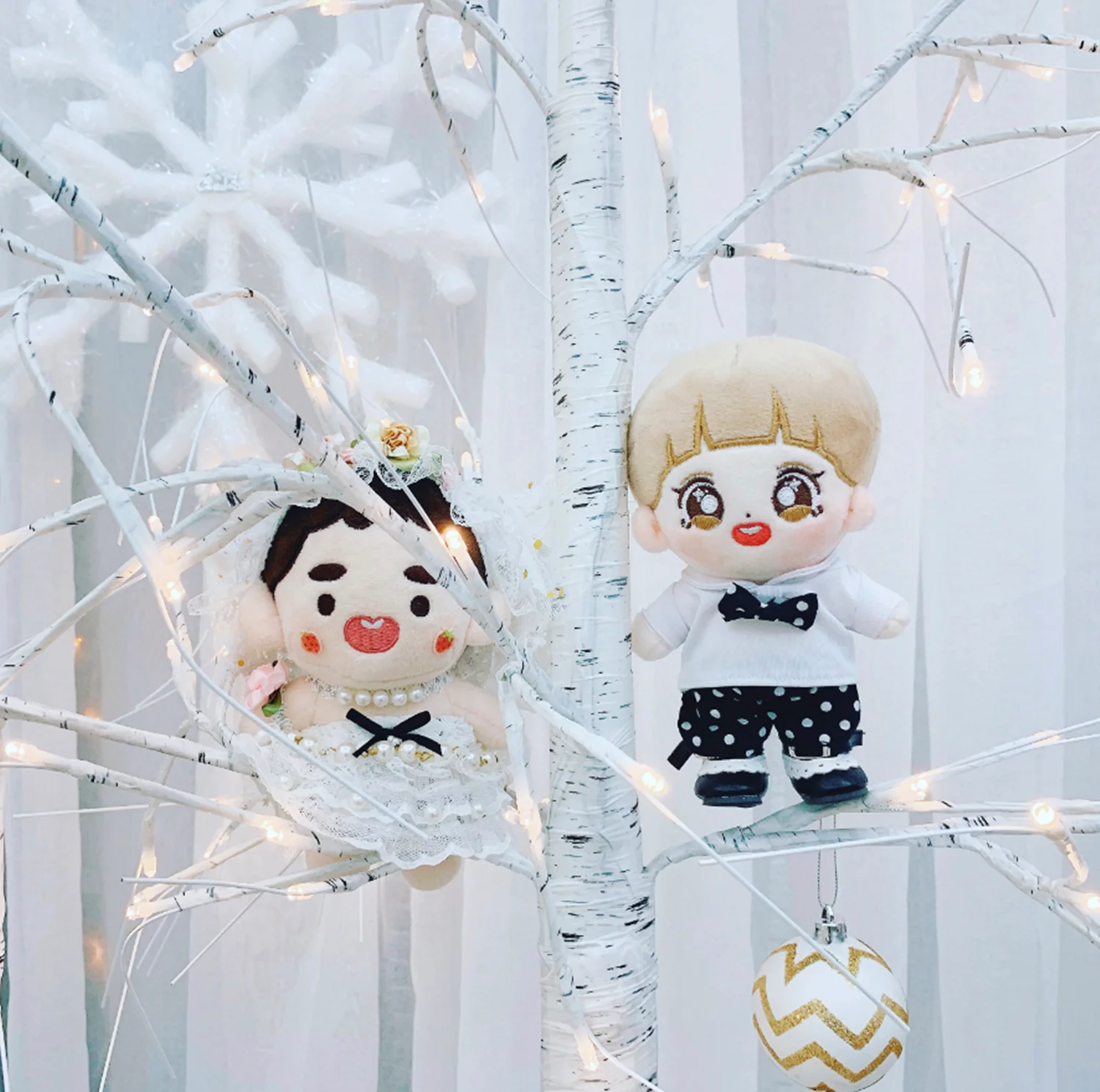 Кукла Kpop Baekhyun Sehun ручной работы аксессуары для одежды ожерелье зажим ушей мягкая