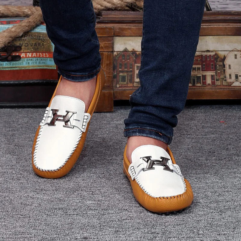 

New Men's Casual Leather Shoes Fashion Men's Leather Soft Sole Shoes