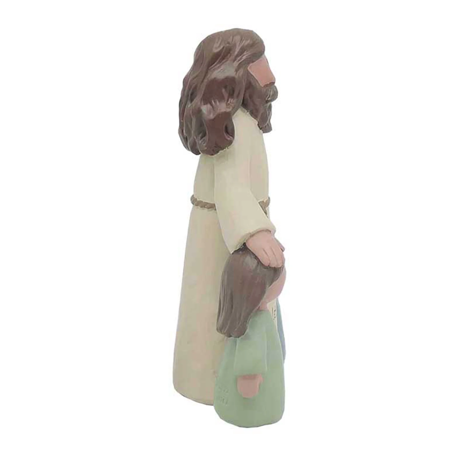 

Jesus Christian Figurine Statue Home Art Decor Jesus Shepherd Boy Girl Sculpture Showpiece Ornament Crafts Gifts For Christian