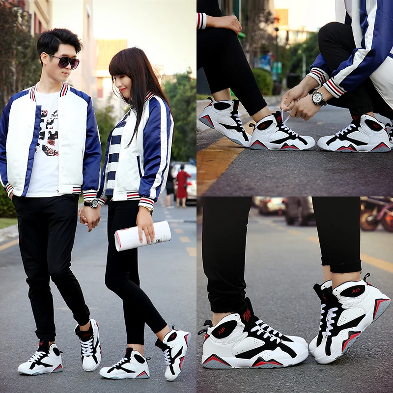 

2020 new product hot sale couple light casual shoes comfortable couple sports shoes high top flat shoes basketball shoes 35-44-5