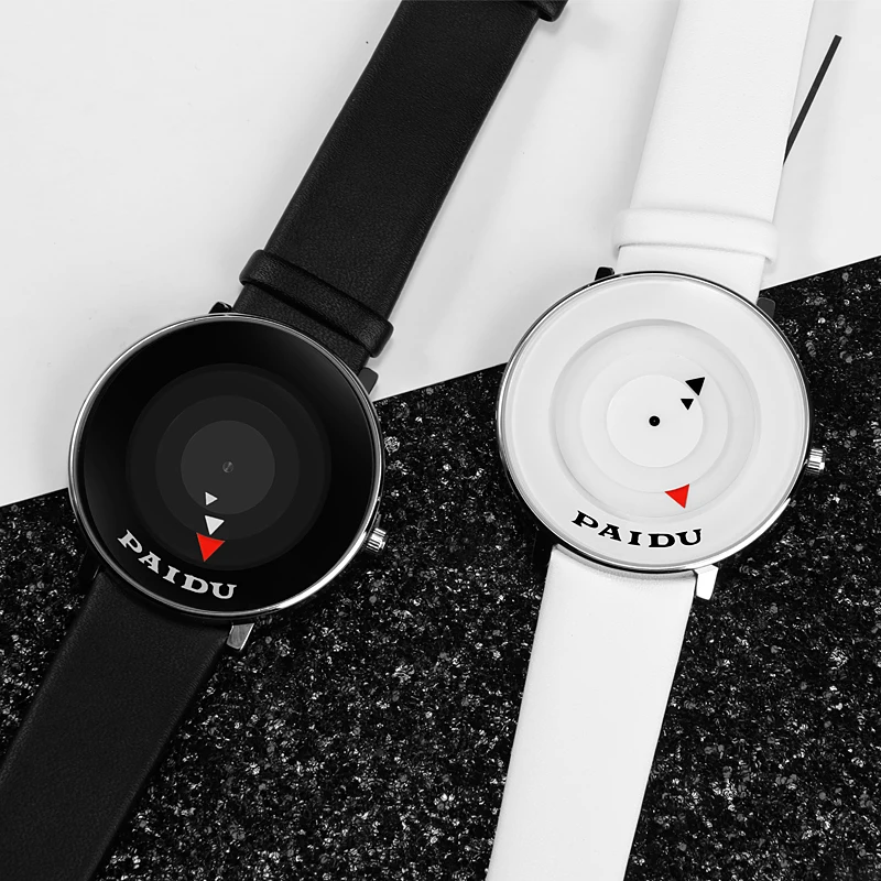 

2019 New Hot Fashion Lovers Watches Men Women Creative Design Watch Casual Leather Strap Quartz Watch Women's Dress Couple Watch