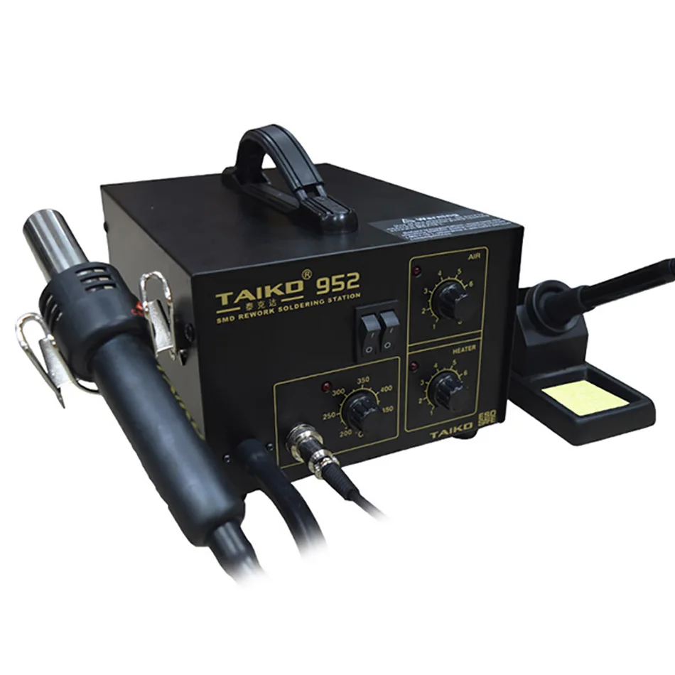 952D 2 in1 SMD подарок горячего воздуха пистолет паяльник паяльная saike hakko цифровая bga лучшие продажи 2-в-1 паяльной станции СВЕТОДИОДНЫЙ дисплей