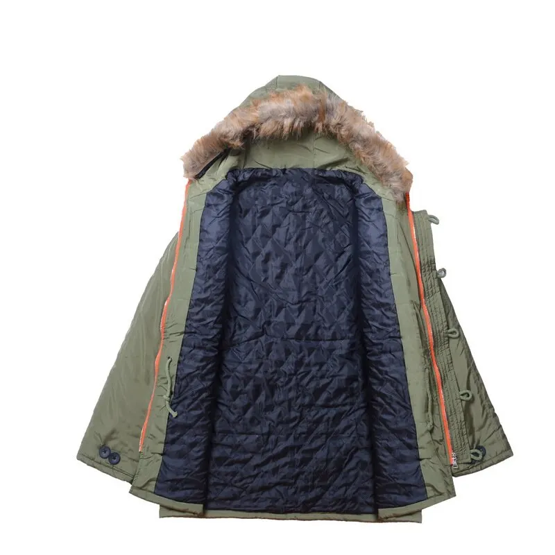 2019 New Autumn jacket men Casual Warm Parka Men coat Fashion Detachable Fur Hooded Mens Jackets and Coat Veste Homme Plus Size |