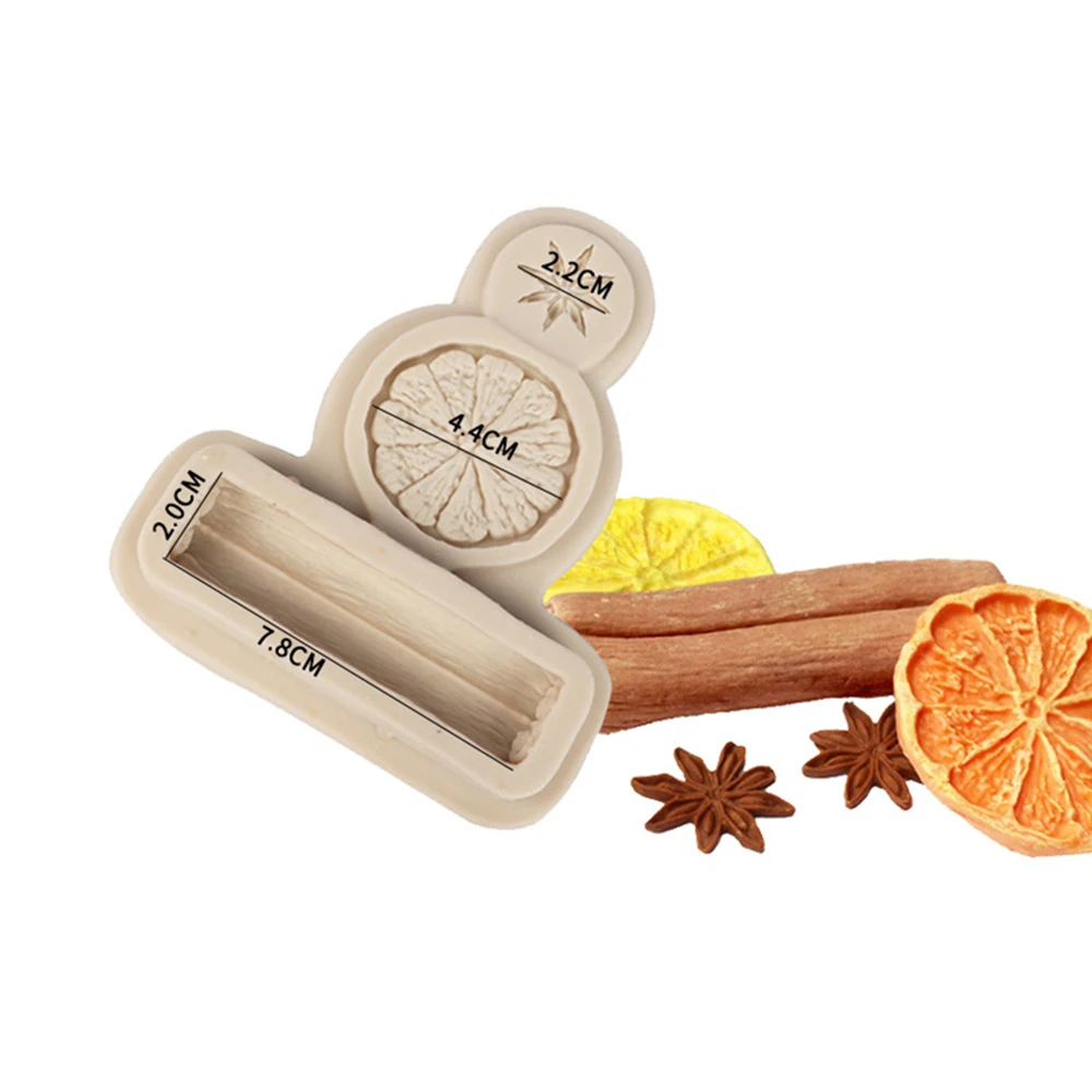 New Silicone Mold Leaf Fondant Star Anise Cinnamon Lemon Mold Cake Decorating Tool Cupcake Baking Candy Polymer Clay Gumpaste