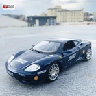 Оригинальная Авторизованная модель автомобиля Bburago 1:24 Ferrari 360, коллекционная декоративная игрушка, модель литья под давлением