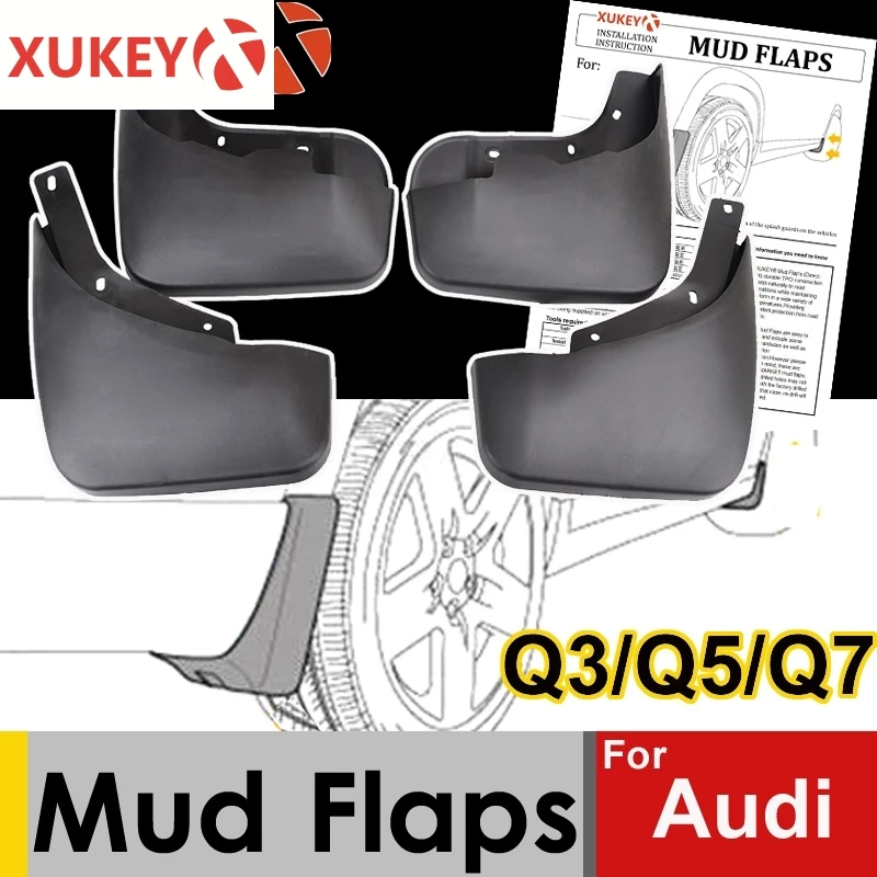 Натуральная XUKEY автомобиля Брызговики для Audi Q3 Q5 FY Q7 S Line SQ5 брызговики брызговик