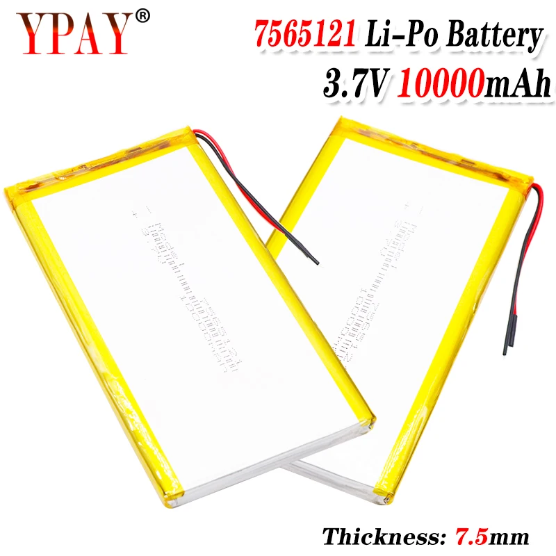 XINJ 3 7 V 10000 mAh литий полимерный аккумулятор провода для термистора 7565121 GPS PSP PAD ipod