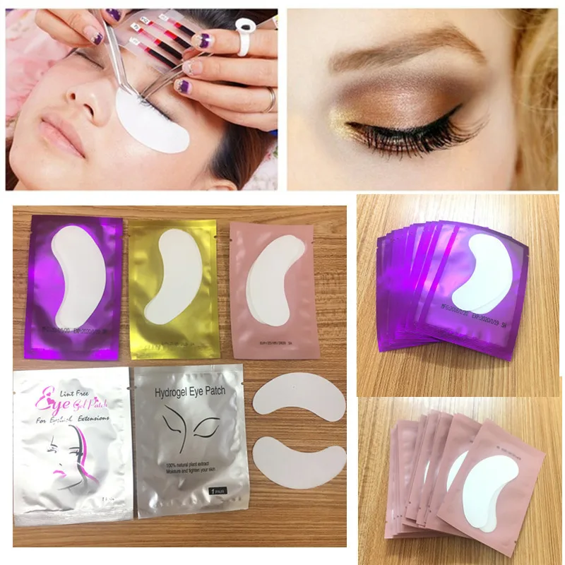 Одноразовые бумажные патчи для наращивания ресниц 100 пар|Накладные ресницы| |