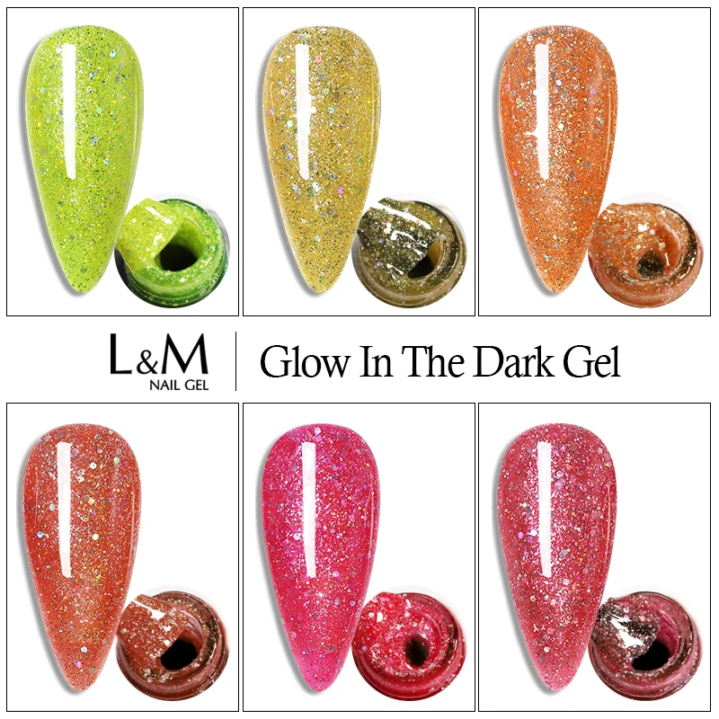 

IDO Glow In the Dark Gel Fluorescent Neon Nail Polish 15ml Luminous Nail Art Soak Off Semi Permanent Lighting Nails accessories