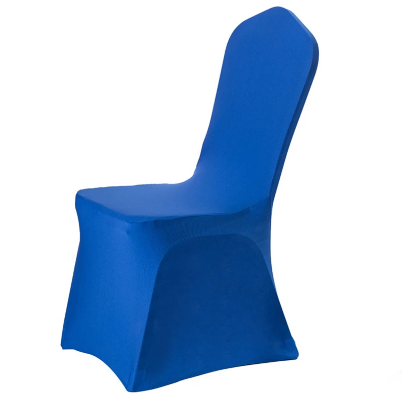 Royal Blue Растягивающиеся чехлы для стульев из спандекса, утолщенные Чехлы для обеденных стульев для свадеб, Вечерние Банкетный стул для отеля - Цвет: Royal Blue