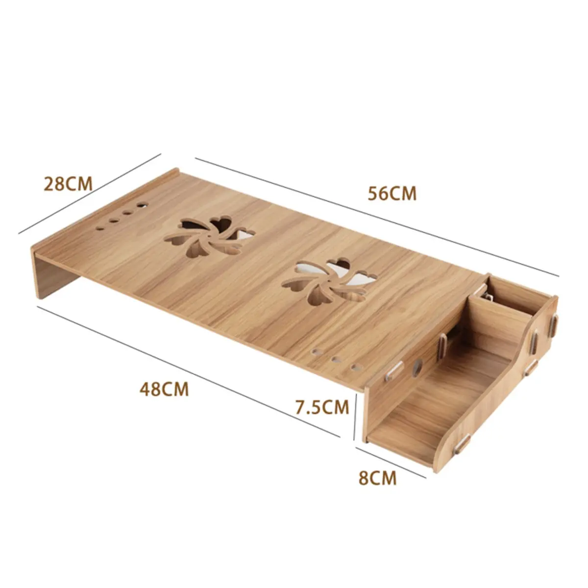 

Multi-function Wooden Laptop Desk Monitor Stand Computer Screen Riser Shelf Plinth Strong Stand Desktop Holder For Notebook TV