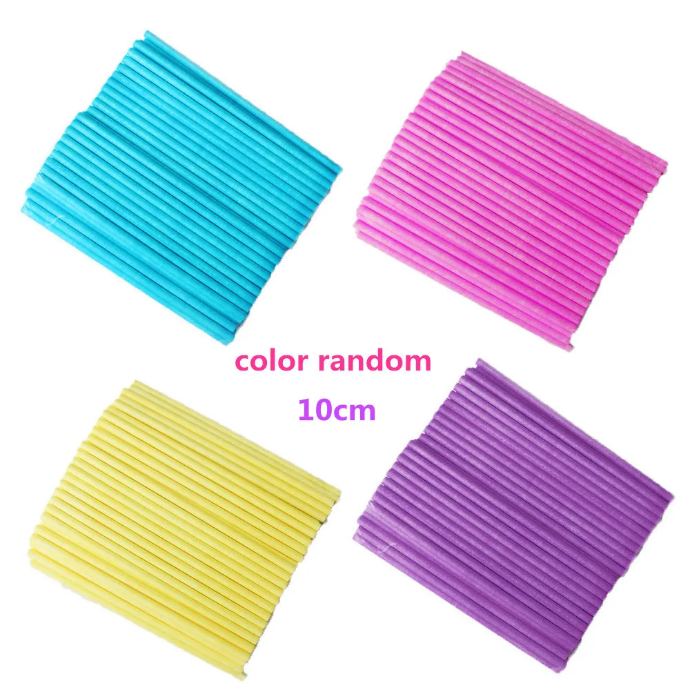 100x3.5mm 100 шт./компл. пищевой твердый леденец из бумаги, знак торта, конфеты, шоколадные палочки, сувенирные принадлежности для украшения проекта - Цвет: 100x3.5mm